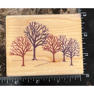 Winter Woods A2430F by Rubber Stampede Wood Mounted Rubber Stamp Holiday